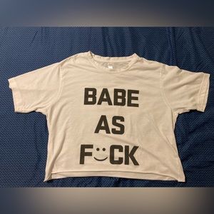 Fun super soft Babe crop top